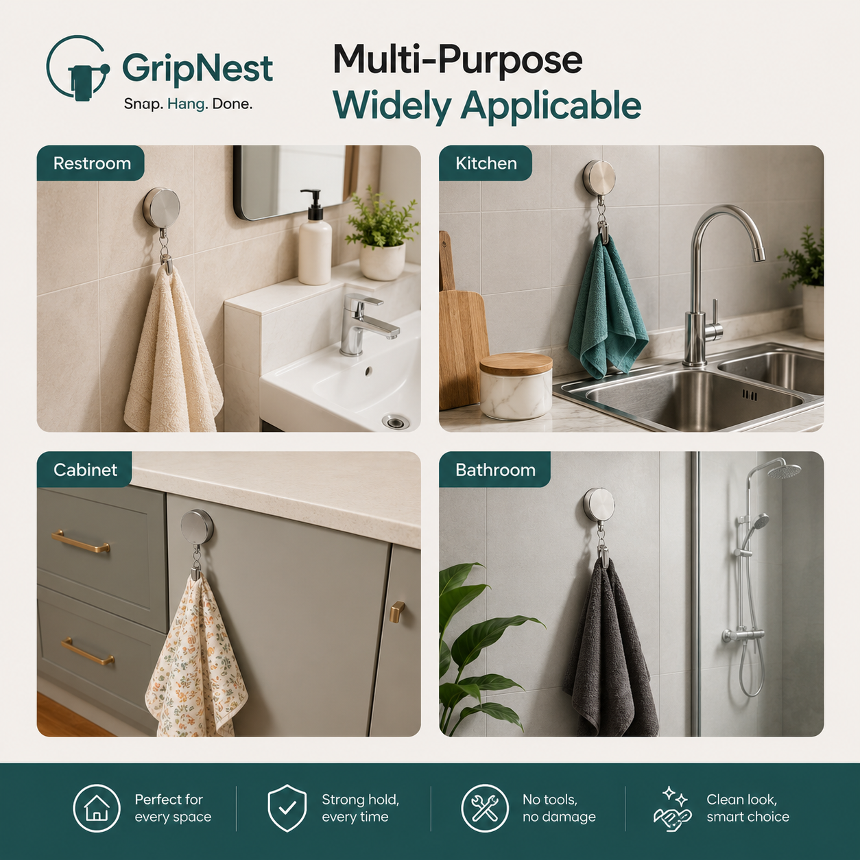 GripNest - Snap. Hang. Done