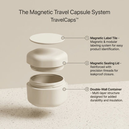 TravelCaps™ —  No Spills. No Stress. Just Travel.
