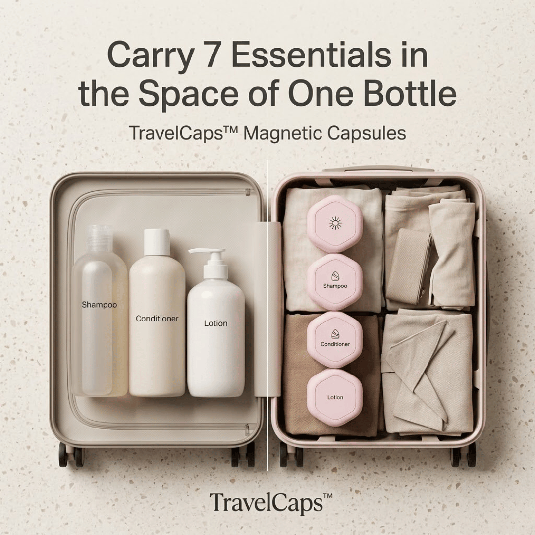 TravelCaps™ —  No Spills. No Stress. Just Travel.