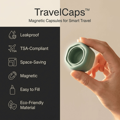 TravelCaps™ —  No Spills. No Stress. Just Travel.