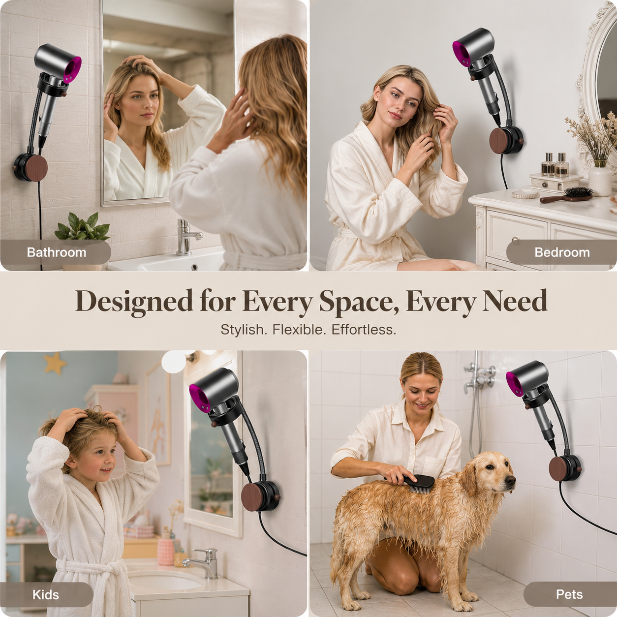DryFlex- Hands-Free Drying.Effortless Styling.