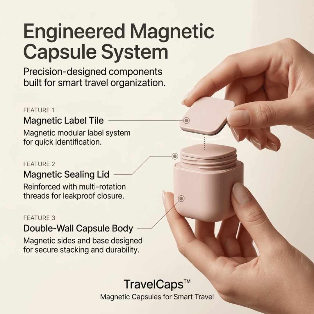 TravelCaps™ —  No Spills. No Stress. Just Travel.