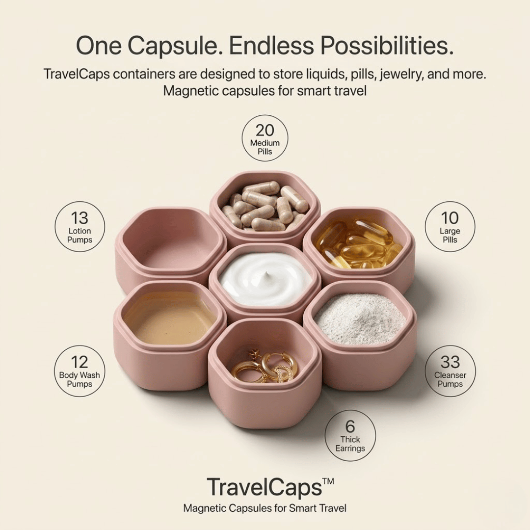 TravelCaps™ —  No Spills. No Stress. Just Travel.
