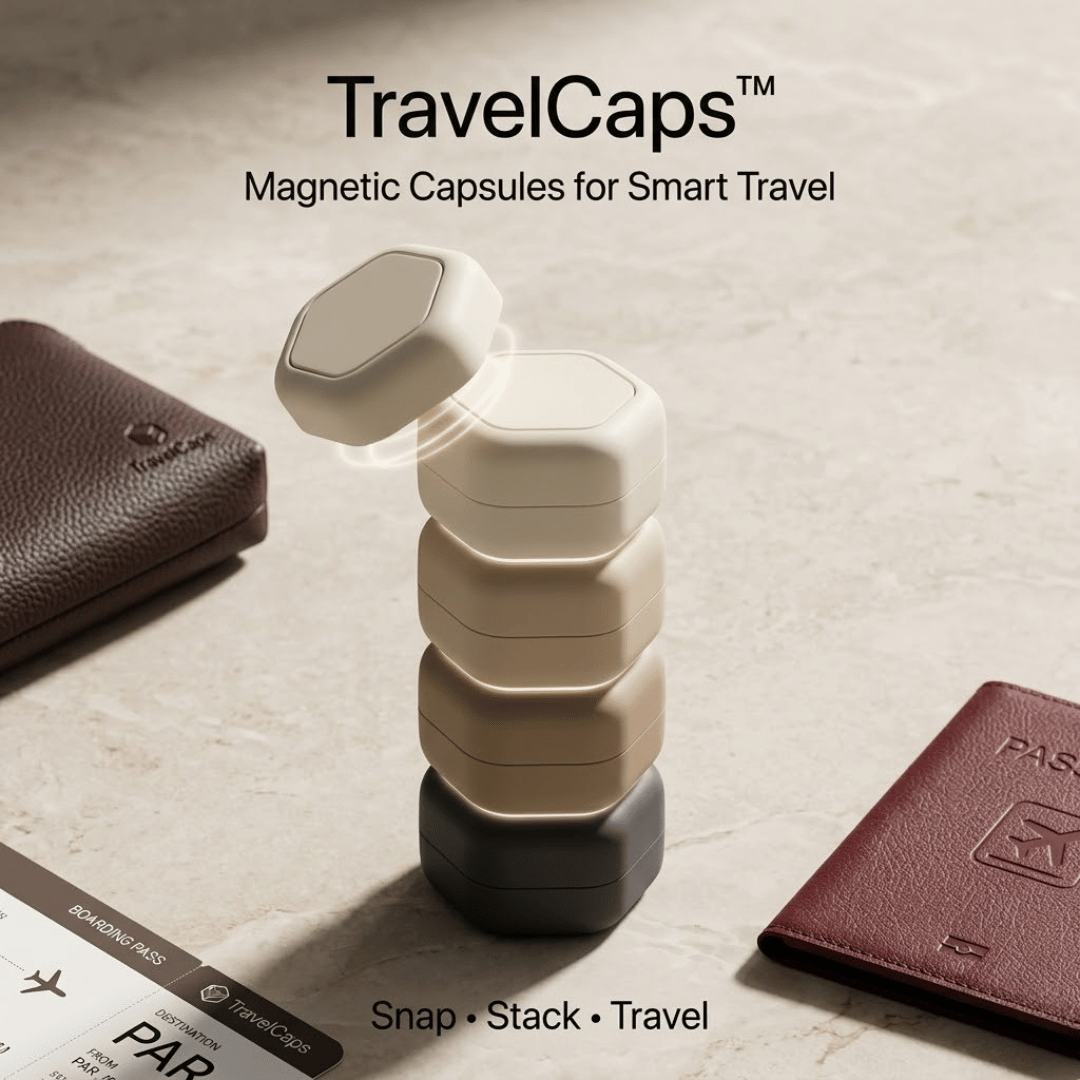 TravelCaps™ —  No Spills. No Stress. Just Travel.