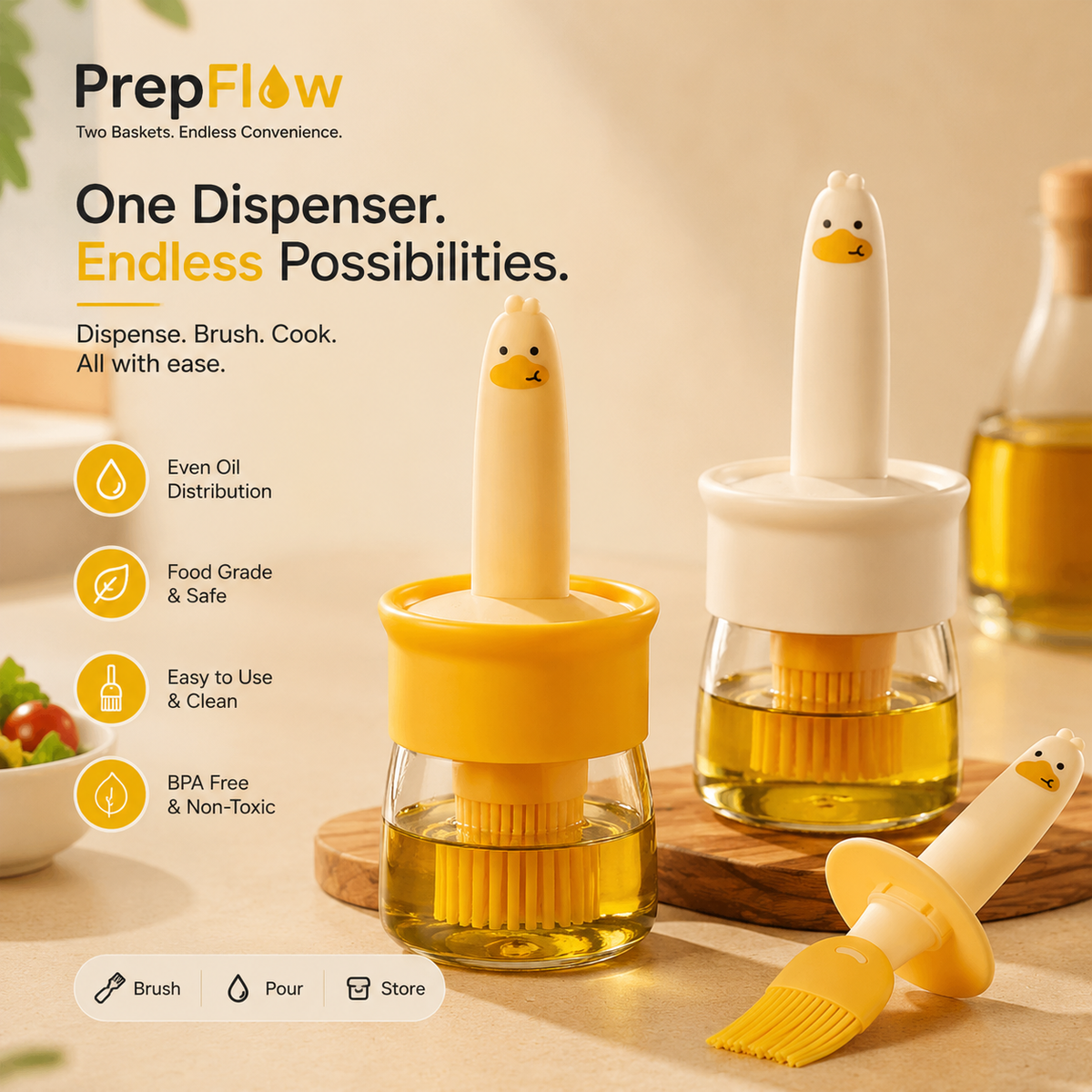 PrepFlow - Two Baskets. Endless Convenience.