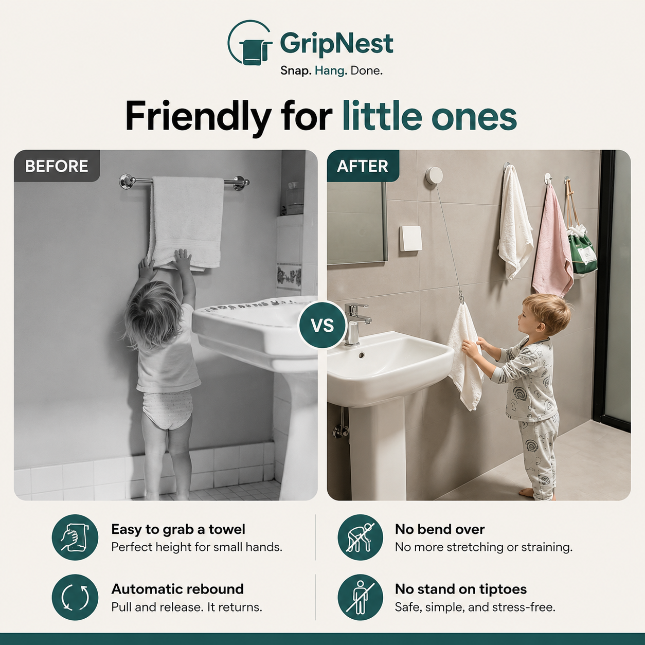 GripNest -  Snap. Hang. Done