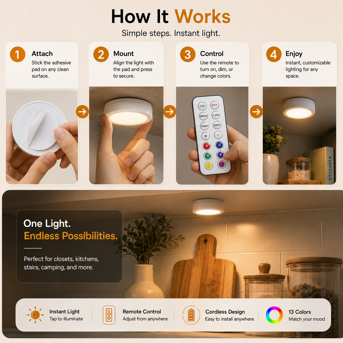 GlowEase - Instant Light. Zero Wiring.