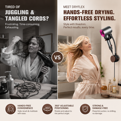 DryFlex- Hands-Free Drying.Effortless Styling.