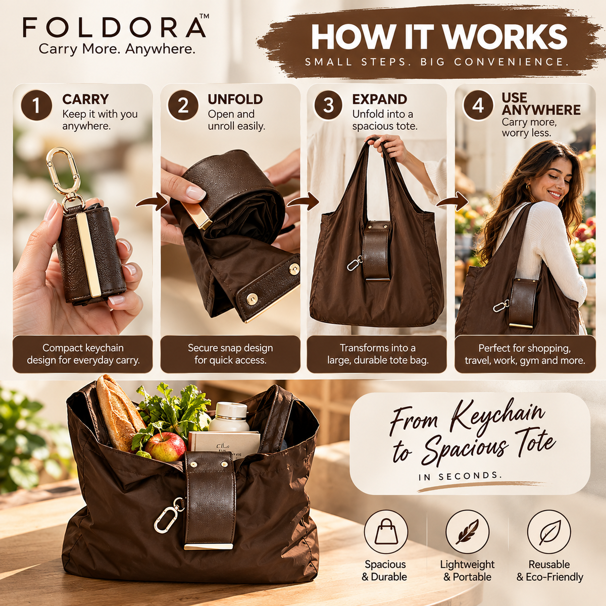 FOLDORA - Carry More. Anywhere.