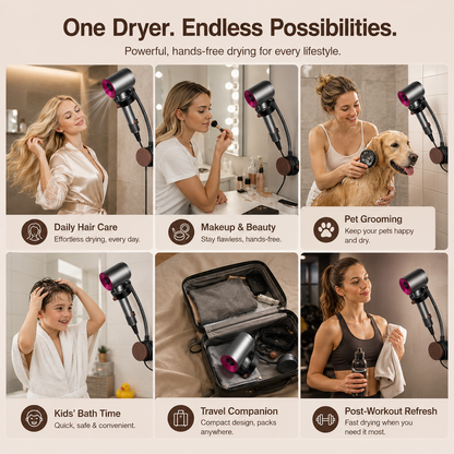 DryFlex- Hands-Free Drying.Effortless Styling.