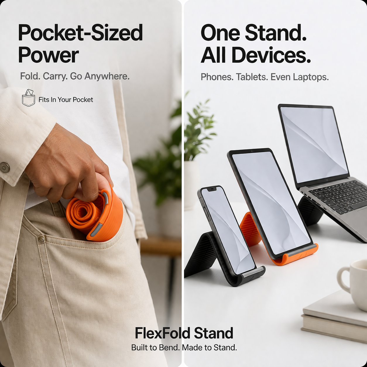 FlexFold Stand - Built to Bend. Made to Stand