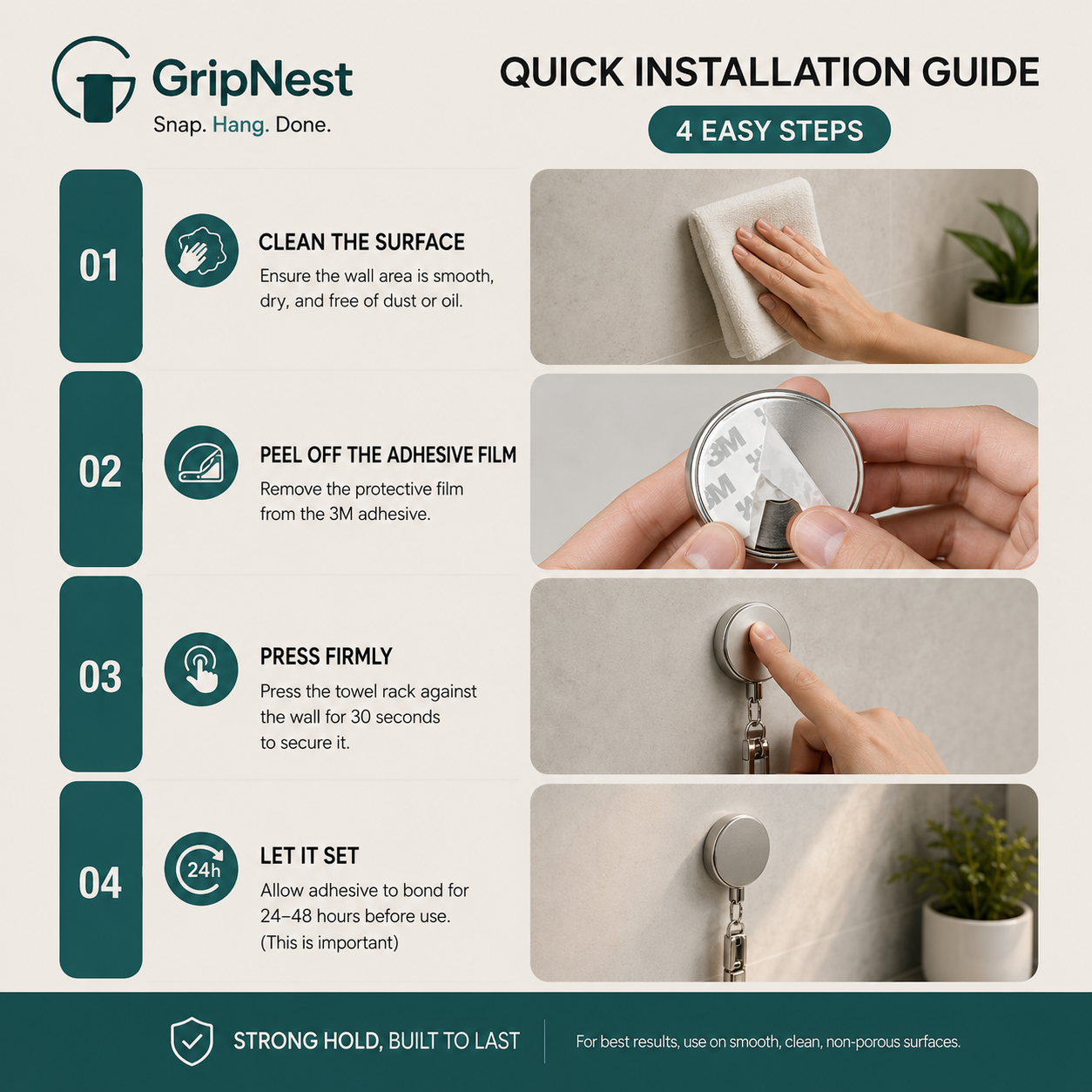 GripNest -  Snap. Hang. Done