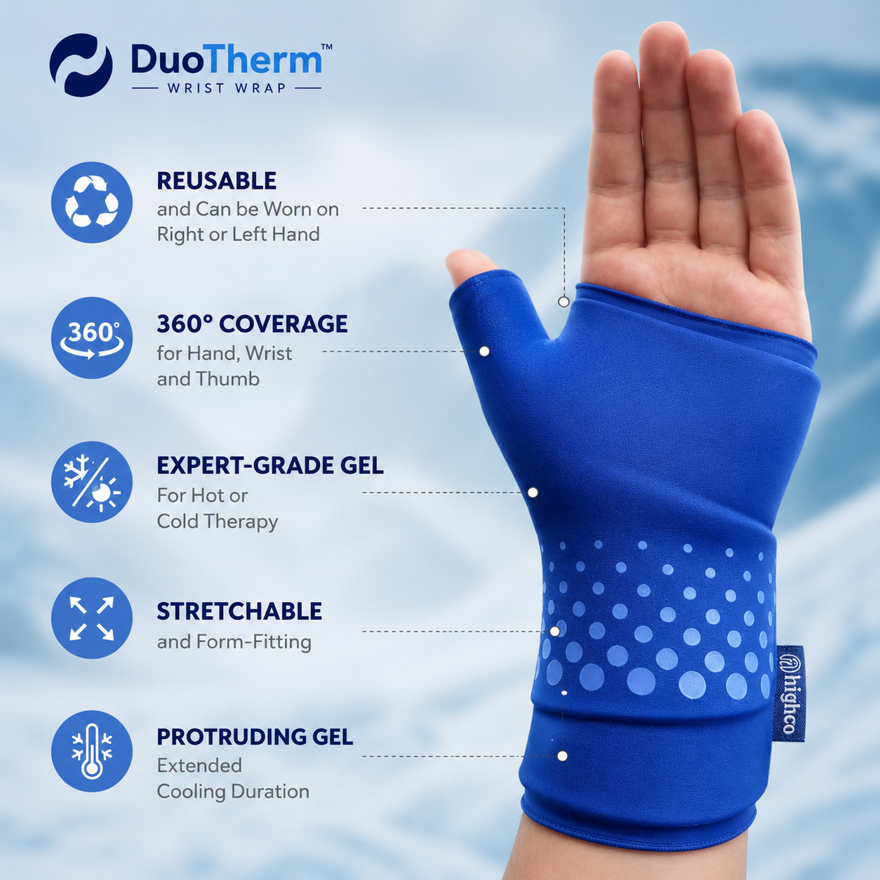 DuoTherm Wrist Wrap -  Heat. Cool. Recover.