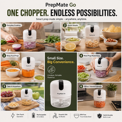 PrepMate Go™ – Cordless Smart Kitchen Chopper