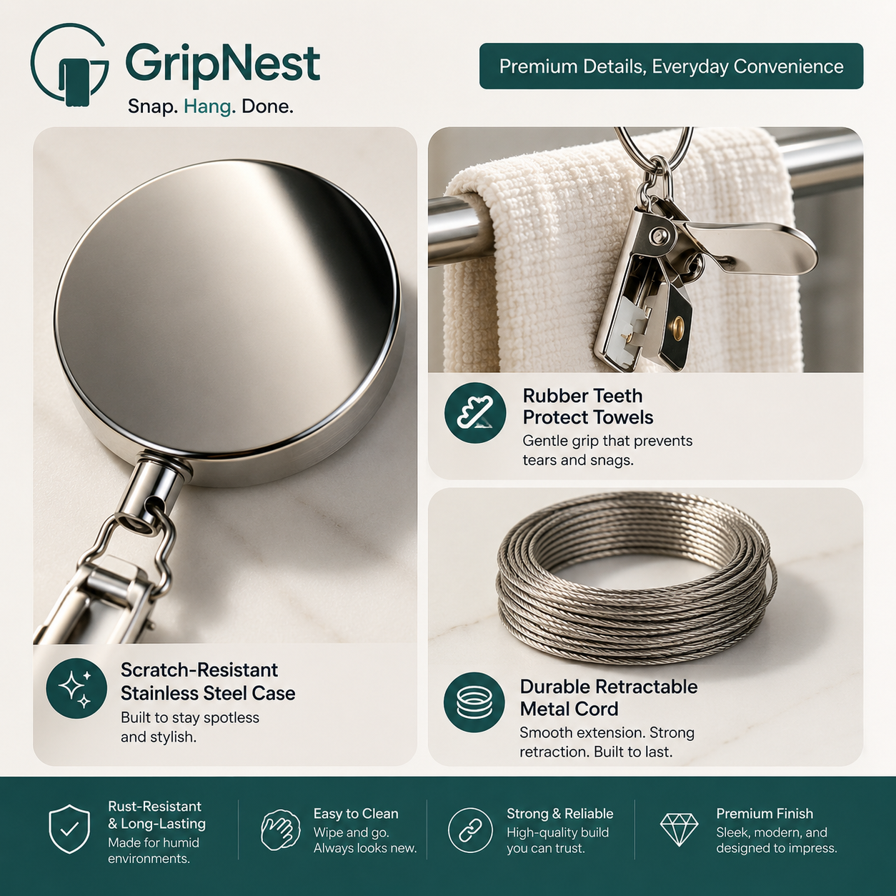 GripNest -  Snap. Hang. Done